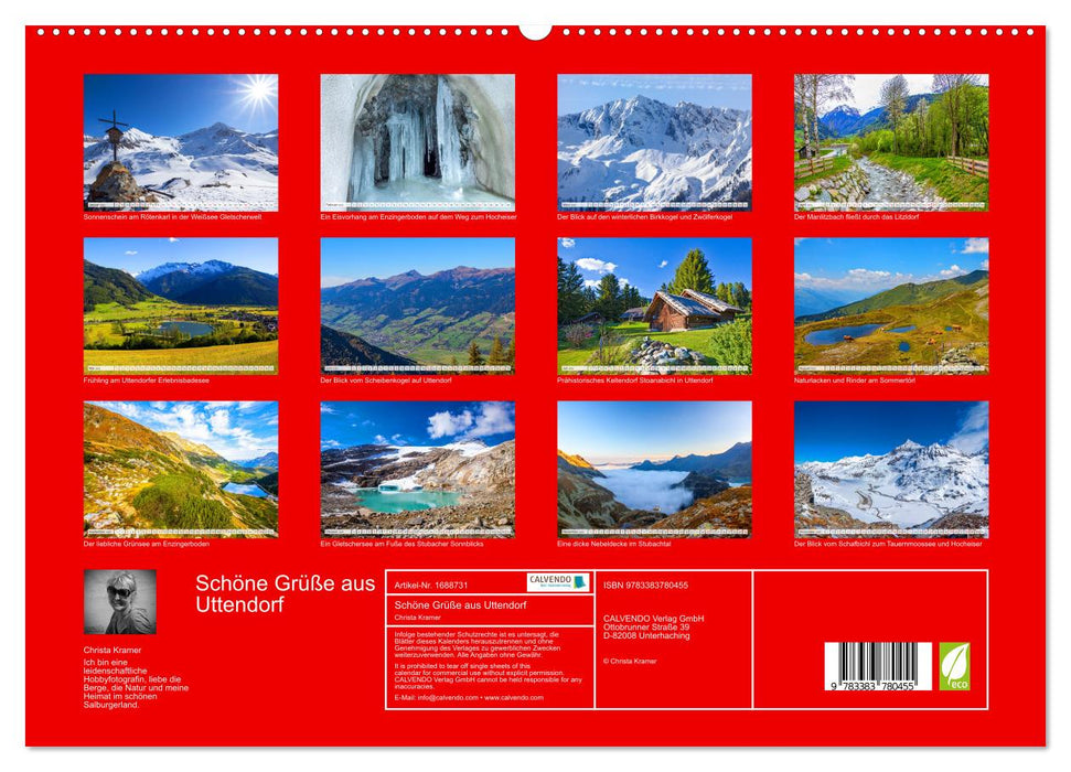 Schöne Grüße aus Uttendorf (CALVENDO Premium Wandkalender 2025)