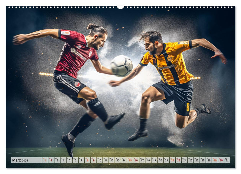 Fussball - Zweikampf (CALVENDO Premium Wandkalender 2025)