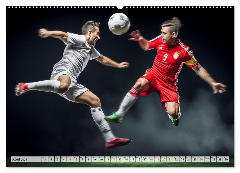 Football - duel (Calendrier mural CALVENDO Premium 2025) 