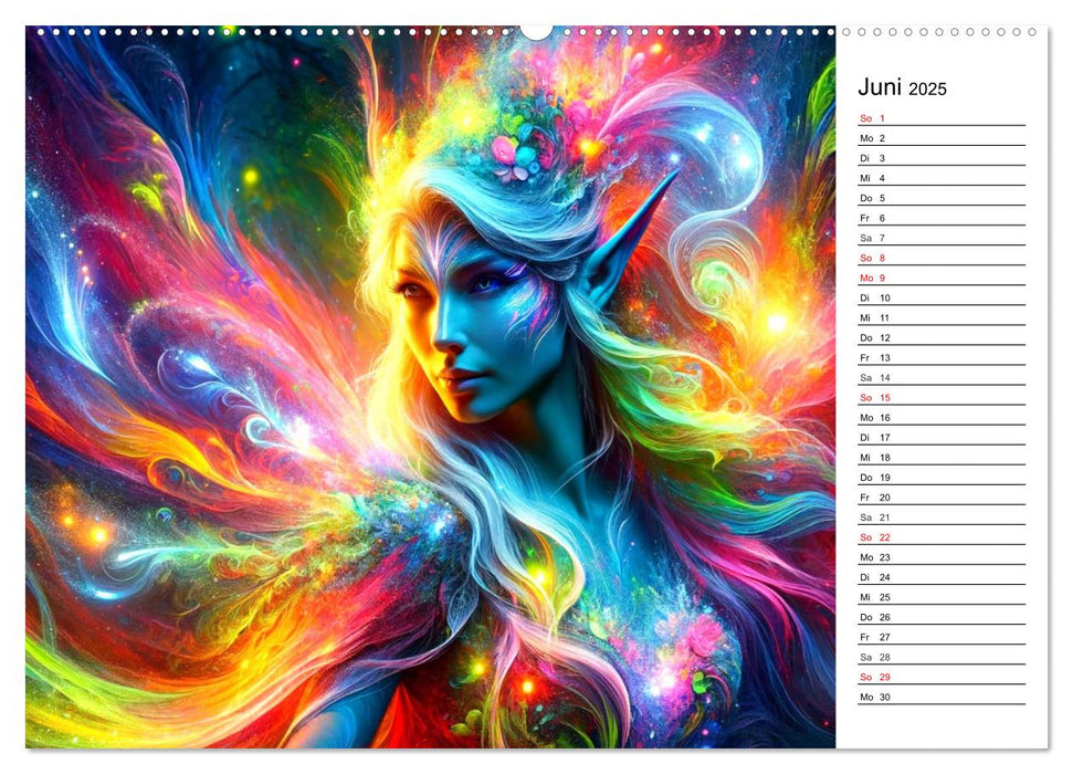 Mythische Wesen - Fabelwesen im Farbenrausch: Ein buntes Spektakel (CALVENDO Premium Wandkalender 2025)