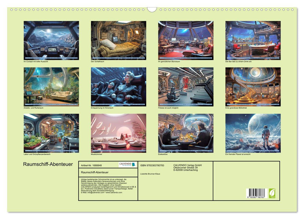 Raumschiff-Abenteuer (CALVENDO Wandkalender 2025)