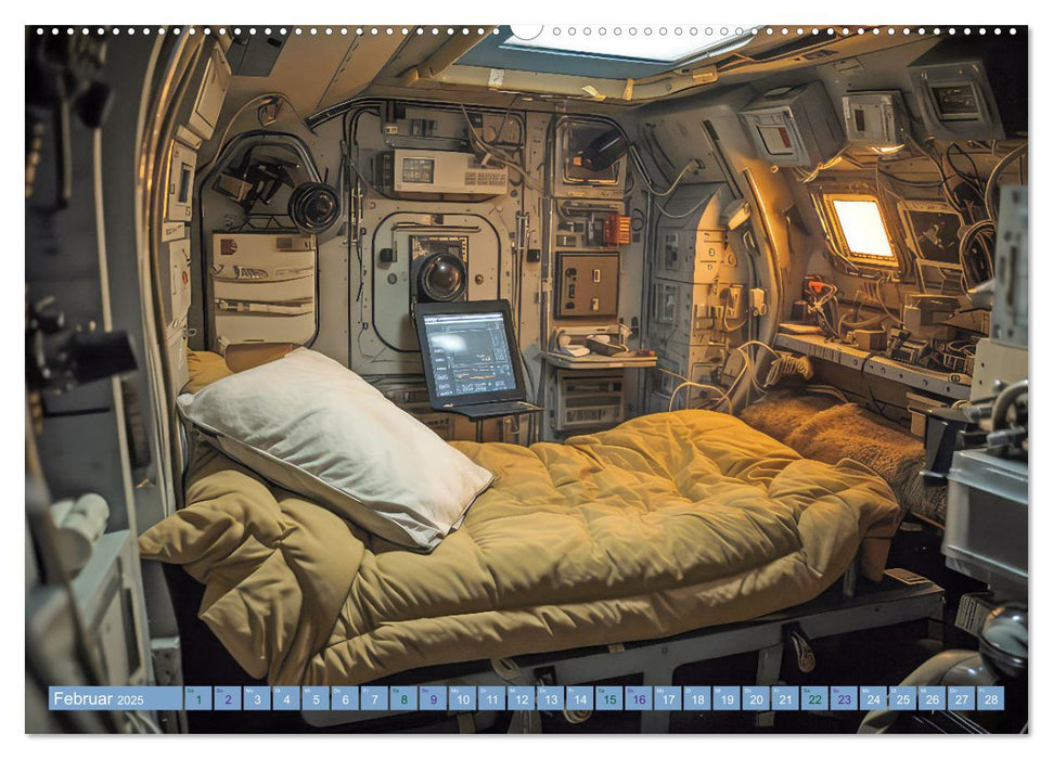 Aventure en vaisseau spatial (Calendrier mural CALVENDO 2025) 