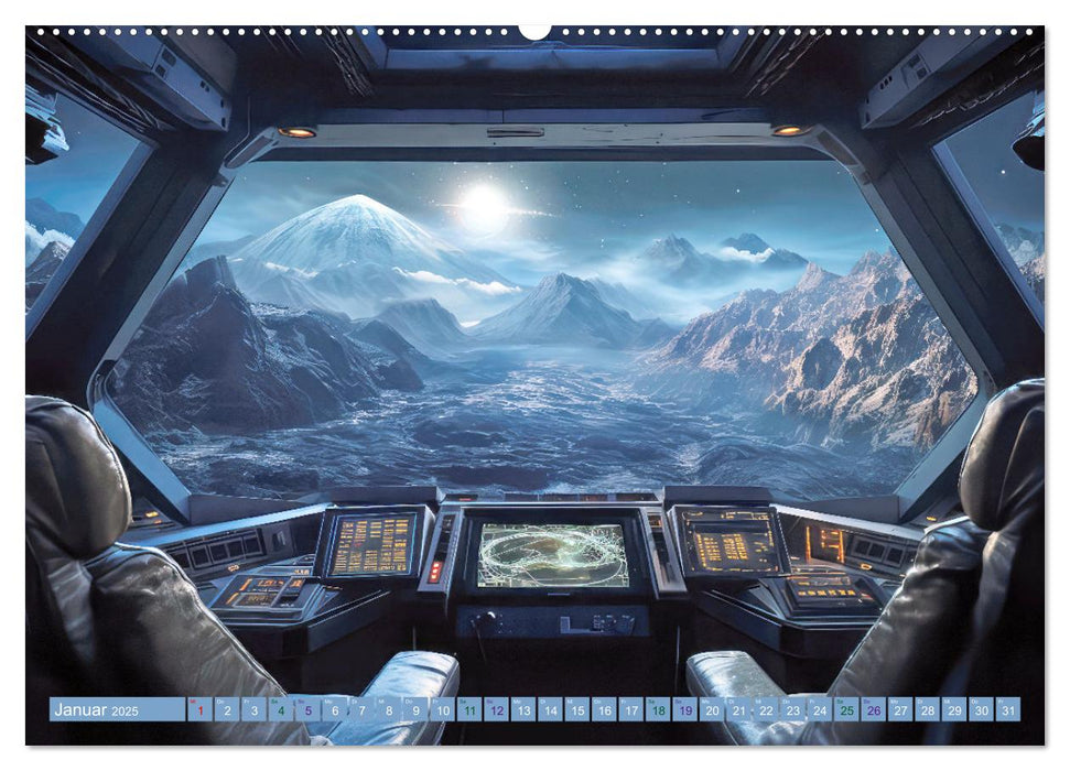 Aventure en vaisseau spatial (Calvendo Premium Wall Calendar 2025) 