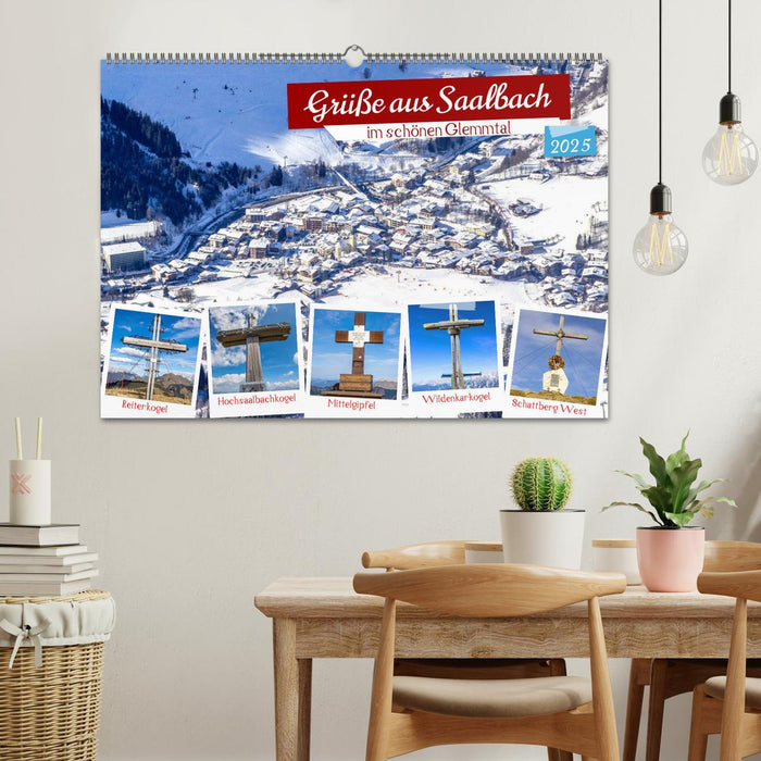 Salutations de Saalbach (calendrier mural CALVENDO 2025) 