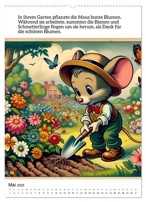 La Souris - Avec douze moments de souris animés tout au long de l'année (Calendrier mural CALVENDO Premium 2025) 