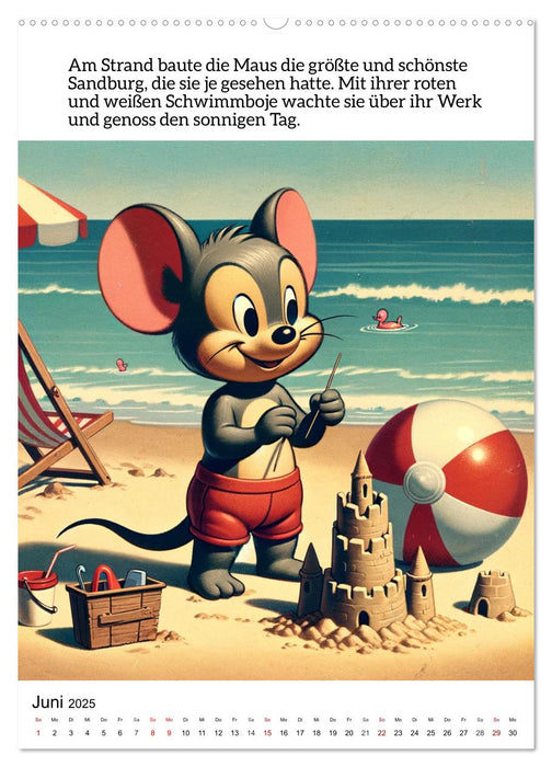 Die Maus - Mit Zwölf munteren Mäusemomenten durchs Jahr (CALVENDO Premium Wandkalender 2025)