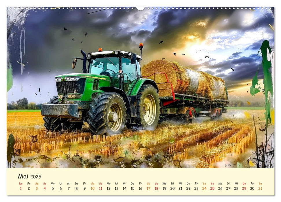 Tracteurs - grands moments (Calendrier mural CALVENDO Premium 2025) 