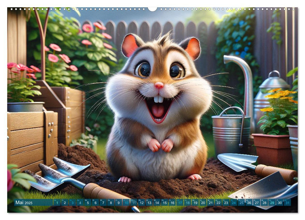 Joues de hamster : Une année pleine de surprises (Calendrier mural CALVENDO 2025) 