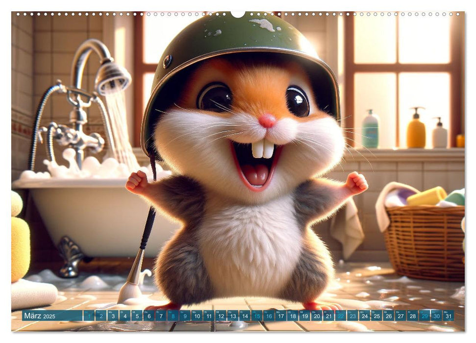 Joues de hamster : Une année pleine de surprises (Calendrier mural CALVENDO Premium 2025) 