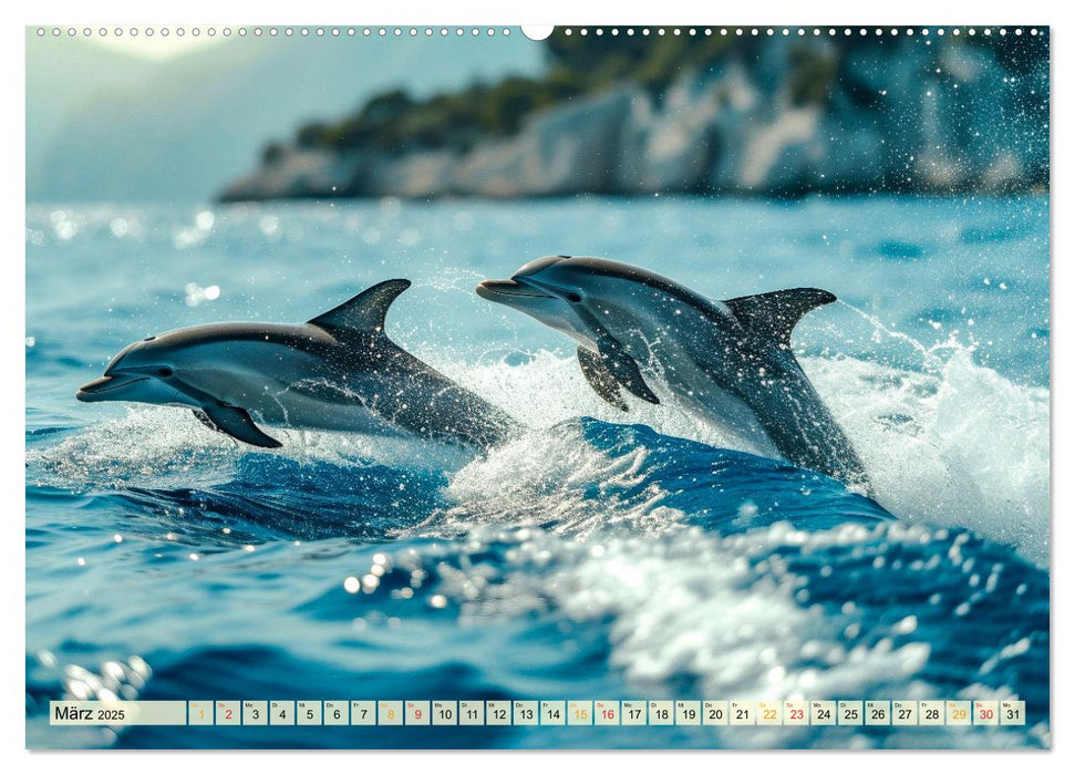 Delfine - schlaue Jäger (CALVENDO Wandkalender 2025)