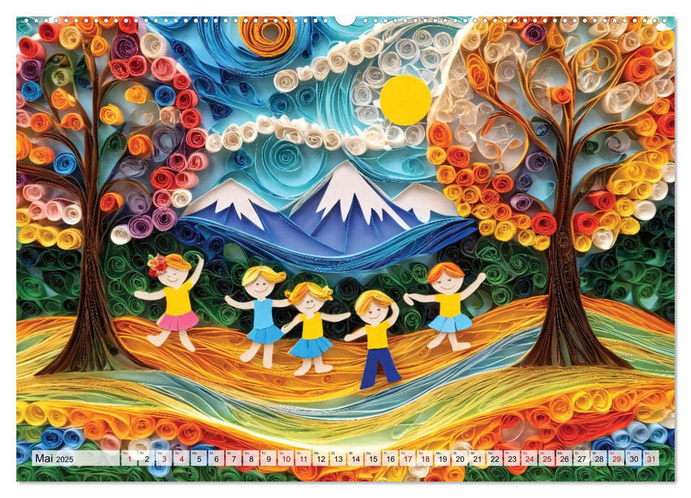 Zauberhafte Papierwelten - Meditation & Inspiration (CALVENDO Premium Wandkalender 2025)
