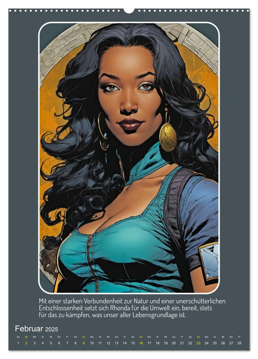 Starke Frauen im Comicbook-Stil (CALVENDO Wandkalender 2025)