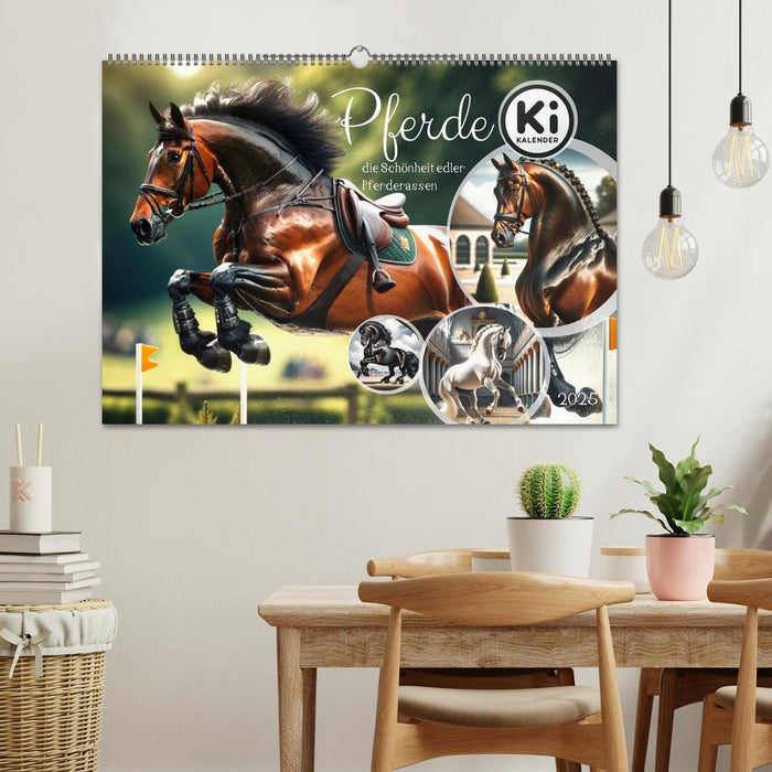 Pferde - die Schönheit edler Pferderassen (CALVENDO Wandkalender 2025)