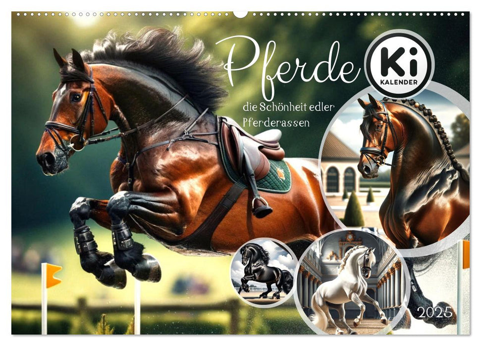 Chevaux - la beauté des races de chevaux nobles (calendrier mural CALVENDO 2025) 