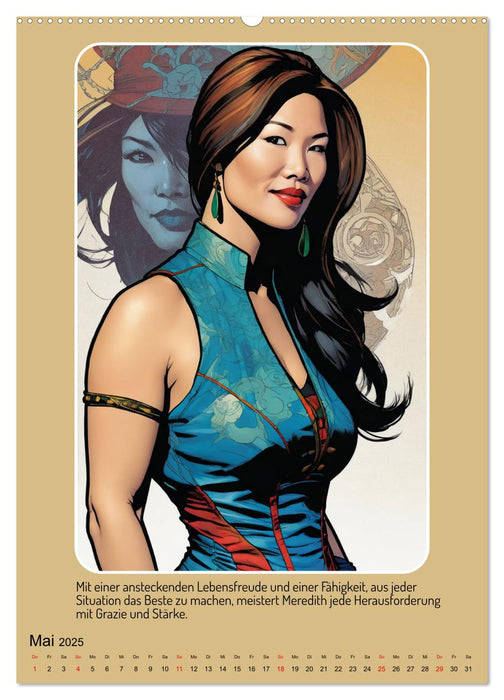Starke Frauen im Comicbook-Stil (CALVENDO Premium Wandkalender 2025)