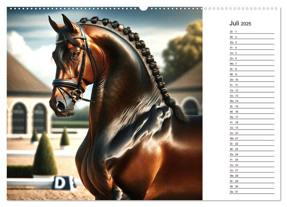 Chevaux - la beauté des races de chevaux nobles (Calendrier mural CALVENDO Premium 2025) 