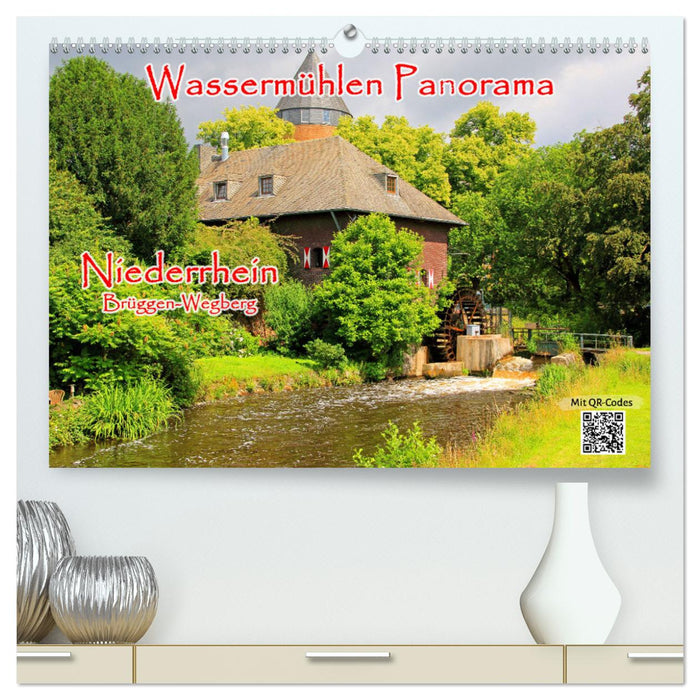Wassermühlen Panorama Niederrhein Brüggen-Wegberg (CALVENDO Premium Wandkalender 2025)