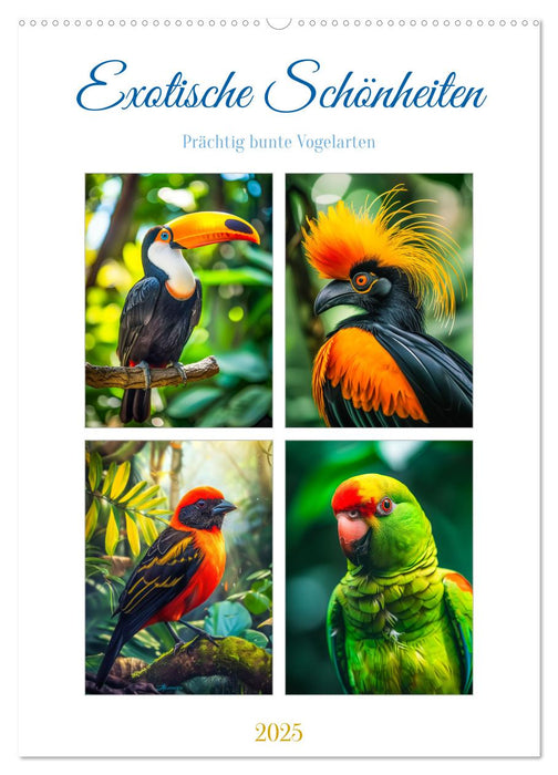 Exotische Schönheiten - prächtig bunte Vögel (CALVENDO Wandkalender 2025)