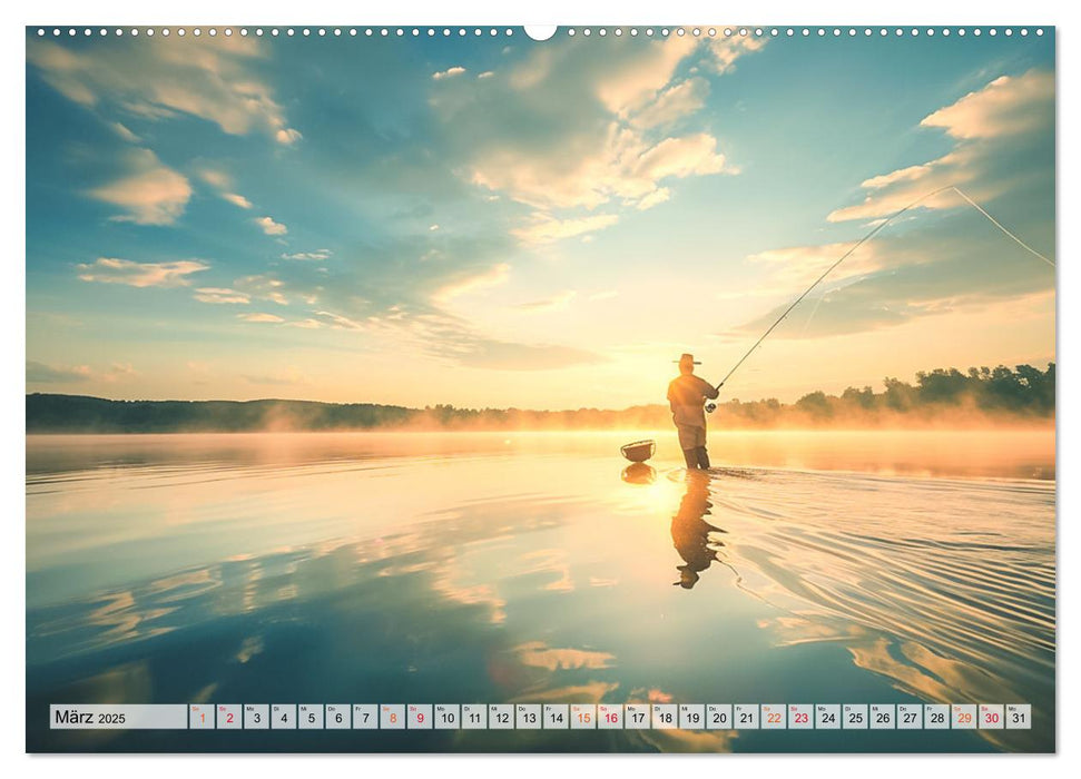Pêche et impressions de pêche (Calendrier mural CALVENDO Premium 2025) 