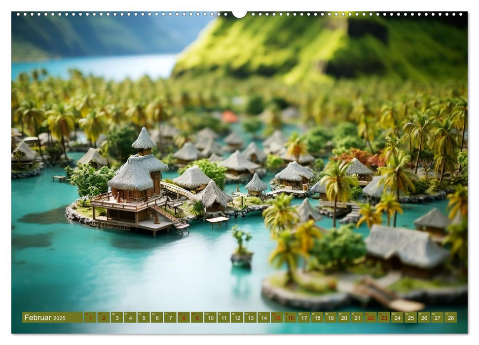 Îles du monde miniatures (Calvendo Premium Wall Calendar 2025) 