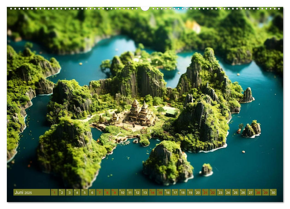 Îles du monde miniatures (Calvendo Premium Wall Calendar 2025) 