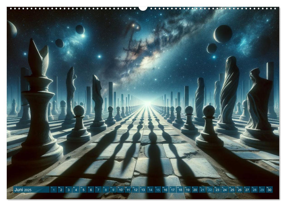 Mondes d'échecs : douze mois dans le royaume des rois (calendrier mural CALVENDO 2025) 