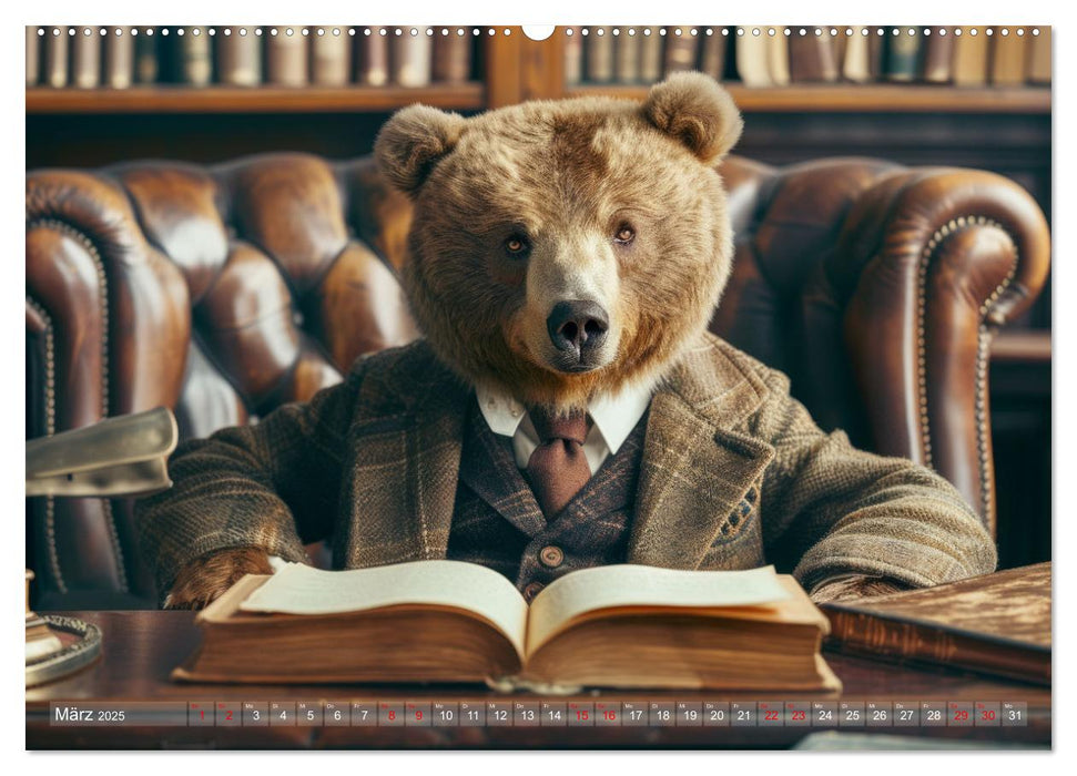 Bären im Büro (CALVENDO Wandkalender 2025)