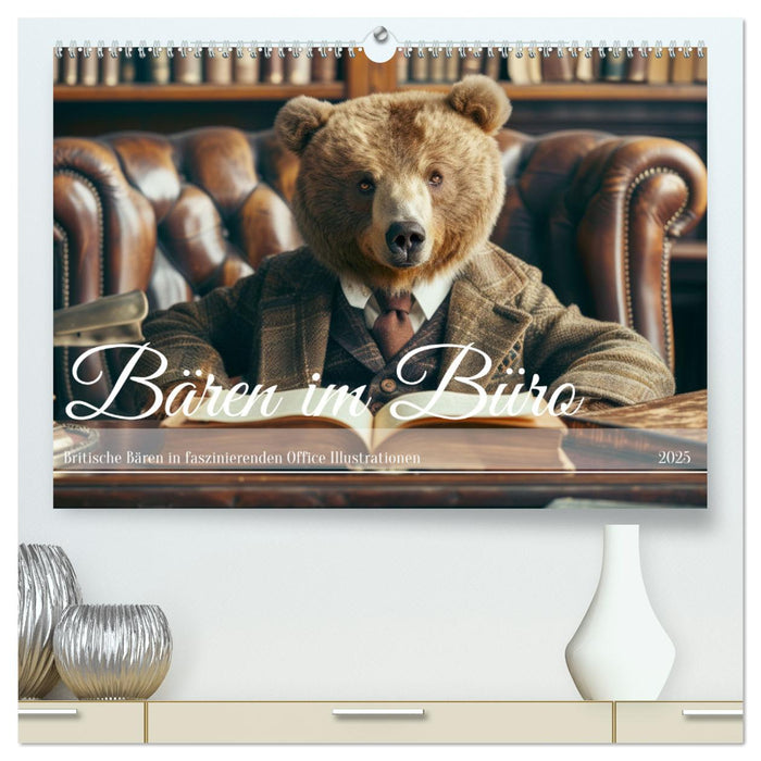 Bären im Büro (CALVENDO Premium Wandkalender 2025)