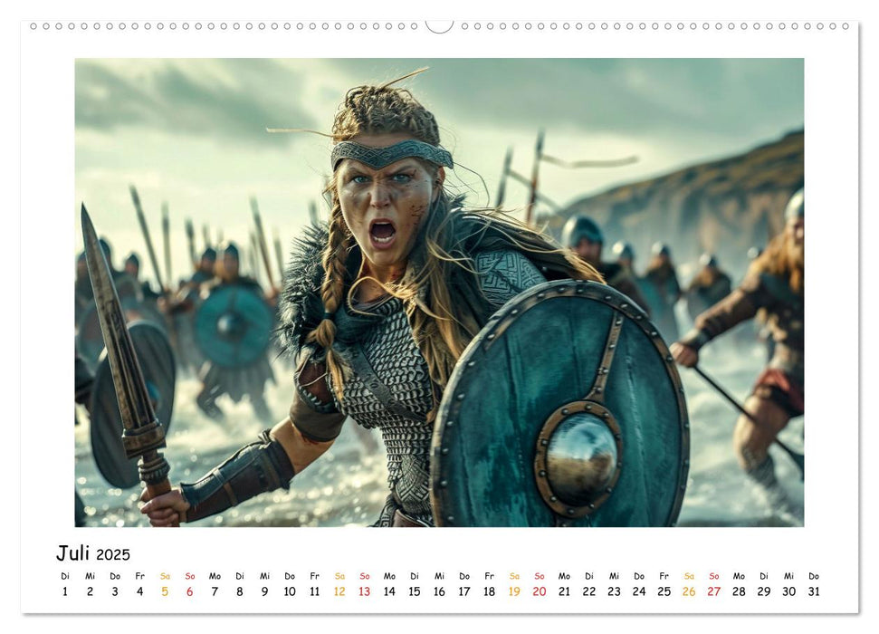 Vikings - braves guerriers (Calvendo Premium Wall Calendar 2025) 