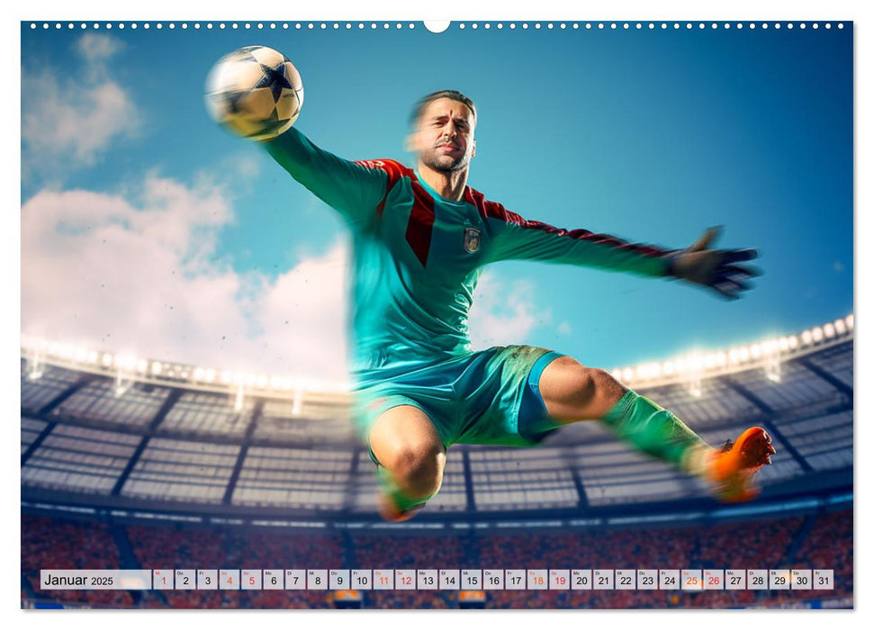 Football - Gardien de but en action (Calvendo Premium Wall Calendar 2025) 