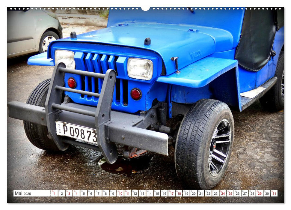Willys Jeep - Eine amerikanische Legende auf Kuba (CALVENDO Premium Wandkalender 2025)