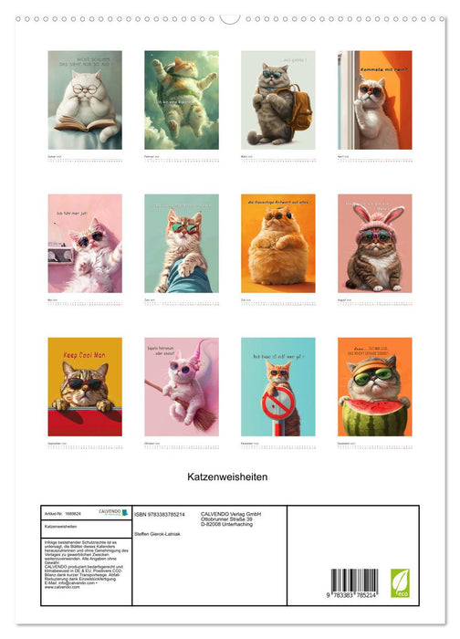 Katzenweisheiten (CALVENDO Premium Wandkalender 2025)