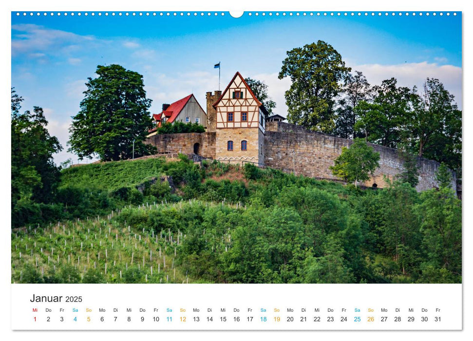 Haßberge - Burgen und Burgruinen (CALVENDO Premium Wandkalender 2025)