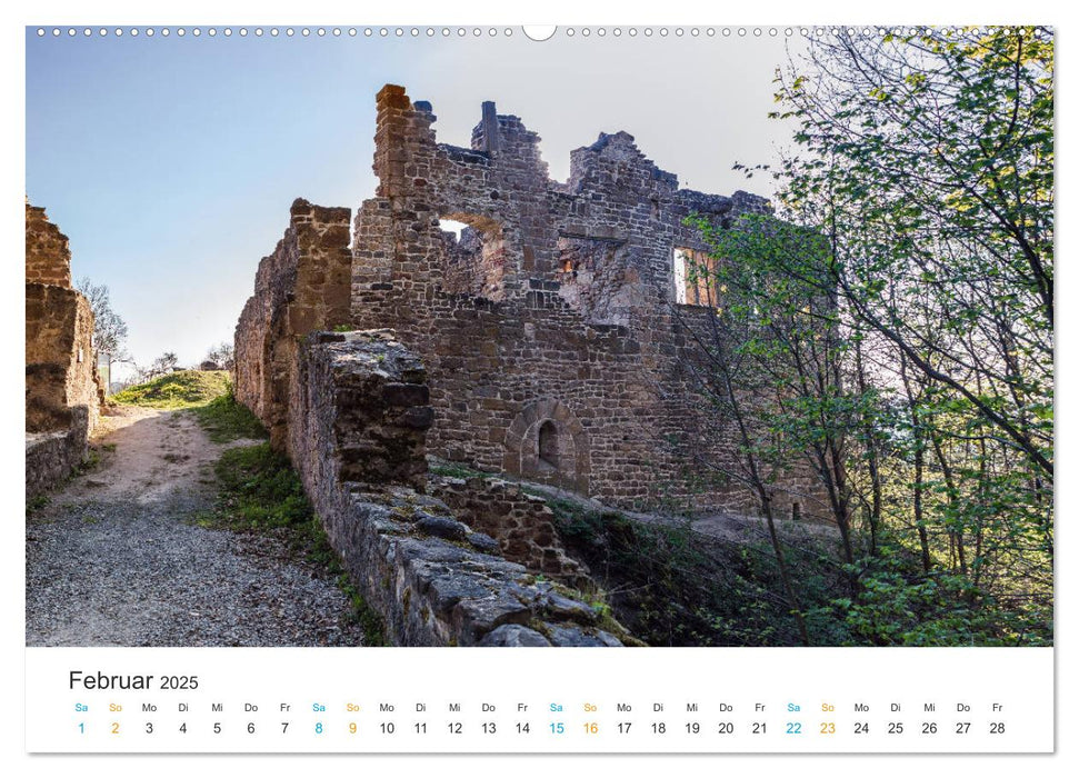 Haßberge - Burgen und Burgruinen (CALVENDO Premium Wandkalender 2025)