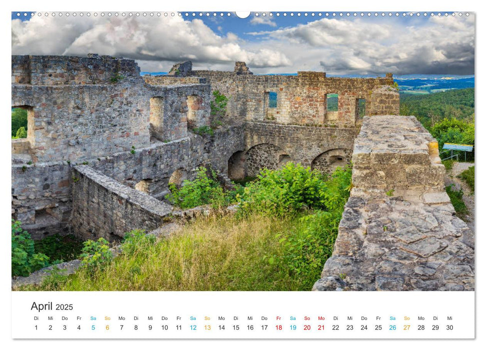 Haßberge - Burgen und Burgruinen (CALVENDO Wandkalender 2025)