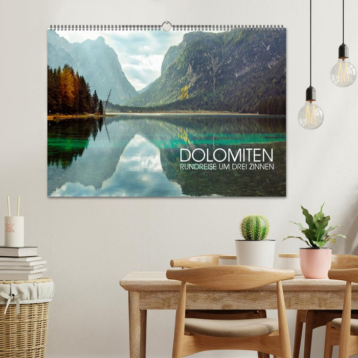 Dolomiten - Rundreise um Drei Zinnen (CALVENDO Wandkalender 2025)