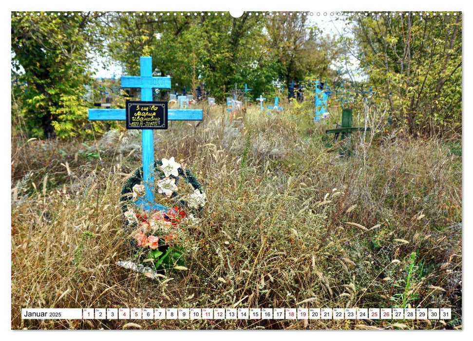 Kreuze in der Steppe - Ein Erinnerungsort im Lande der Kosaken (CALVENDO Wandkalender 2025)