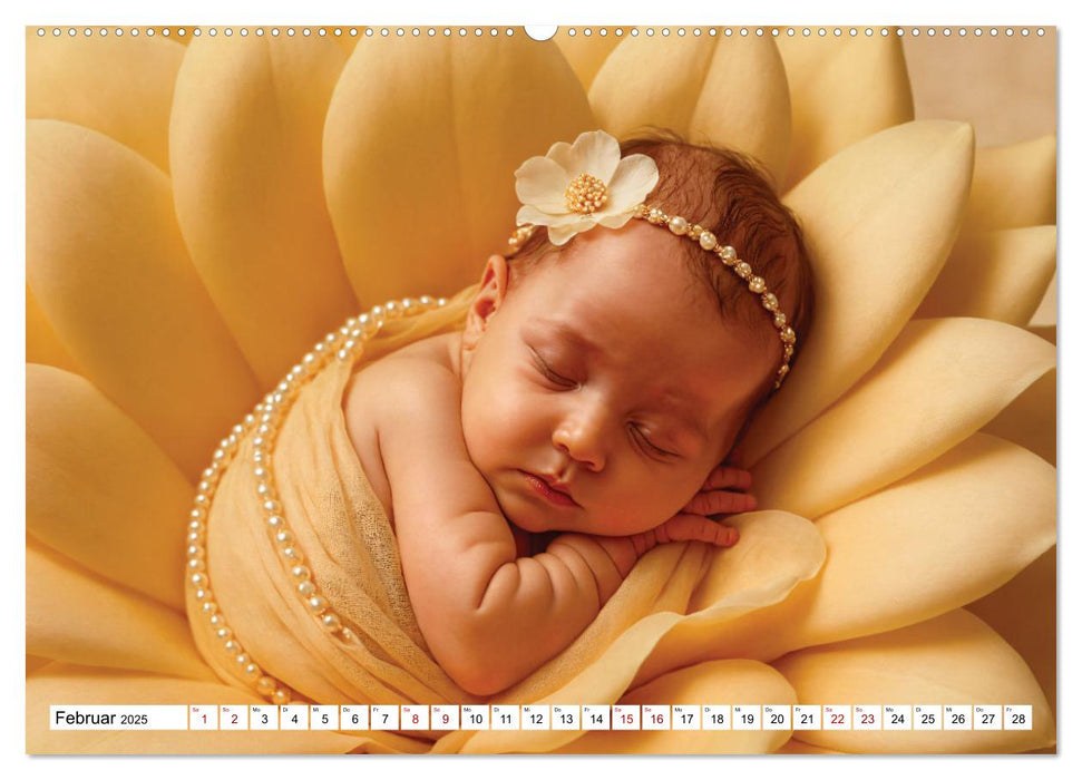 Bébés endormis comme par magie - calmes et paisibles (calendrier mural CALVENDO 2025) 