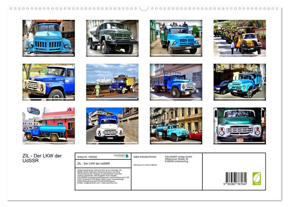 ZIL - Le camion de l'URSS (Calvendo Premium Wall Calendar 2025) 
