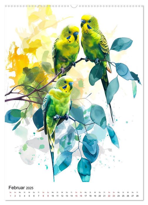 Australiens Tiere - Illustriert in Wasserfarben (CALVENDO Premium Wandkalender 2025)