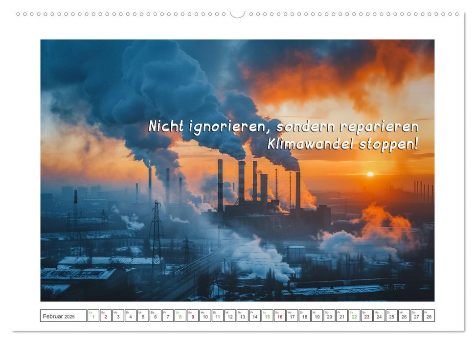 Le climat en ébullition - La spirale du réchauffement climatique (Calendrier mural CALVENDO 2025) 