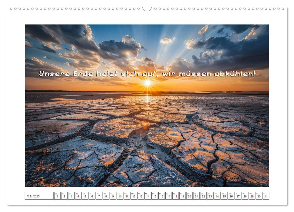 Das Klima in Aufruhr - Die Spirale der globalen Erwärmung (CALVENDO Wandkalender 2025)