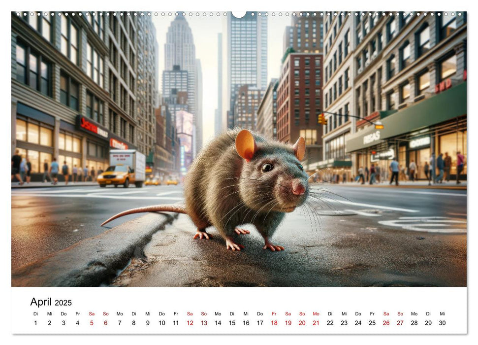 Rats en mouvement (Calendrier mural CALVENDO 2025) 