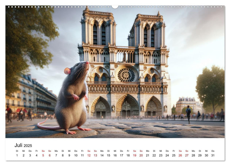 Rats en voyage (Calvendo Premium Wall Calendar 2025) 