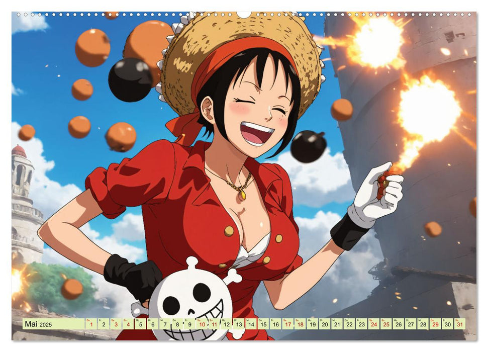 Anime Piraten - Waifu Edition (CALVENDO Wandkalender 2025)