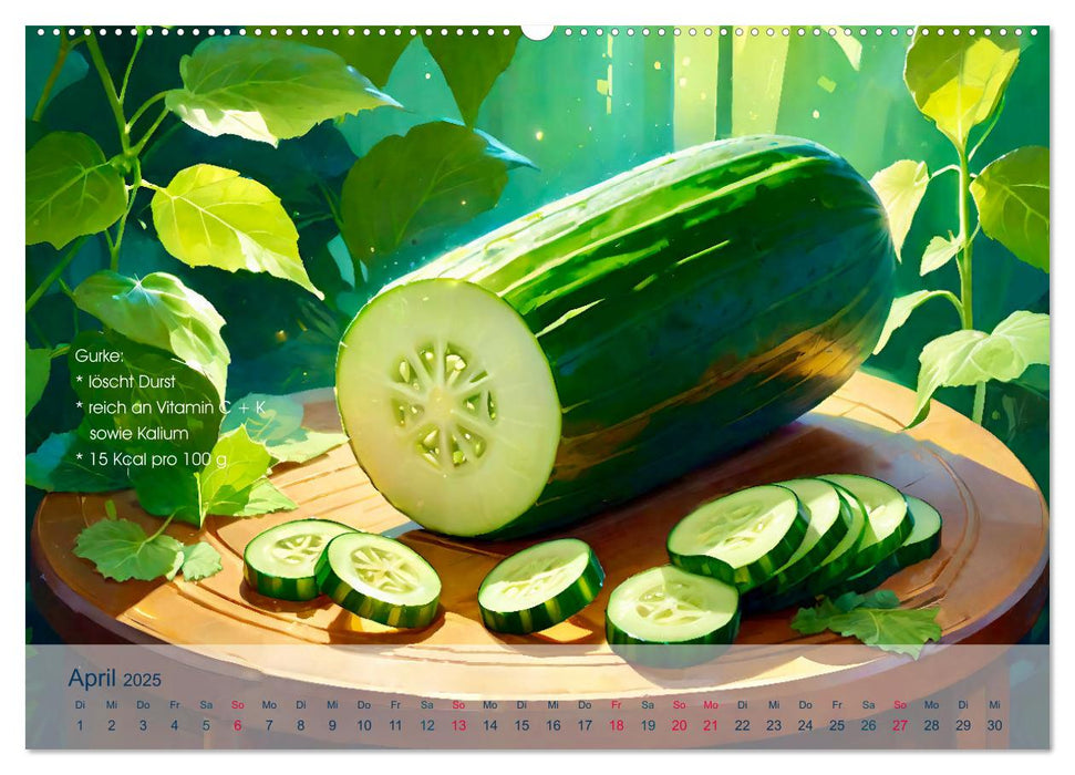 Low Carb Obst und Gemüse (CALVENDO Premium Wandkalender 2025)
