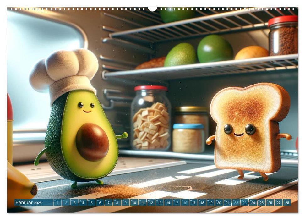 Avocado & Toast - Küchenspäße das ganze Jahr (CALVENDO Wandkalender 2025)