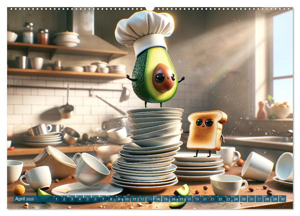 Avocado & Toast - Küchenspäße das ganze Jahr (CALVENDO Wandkalender 2025)