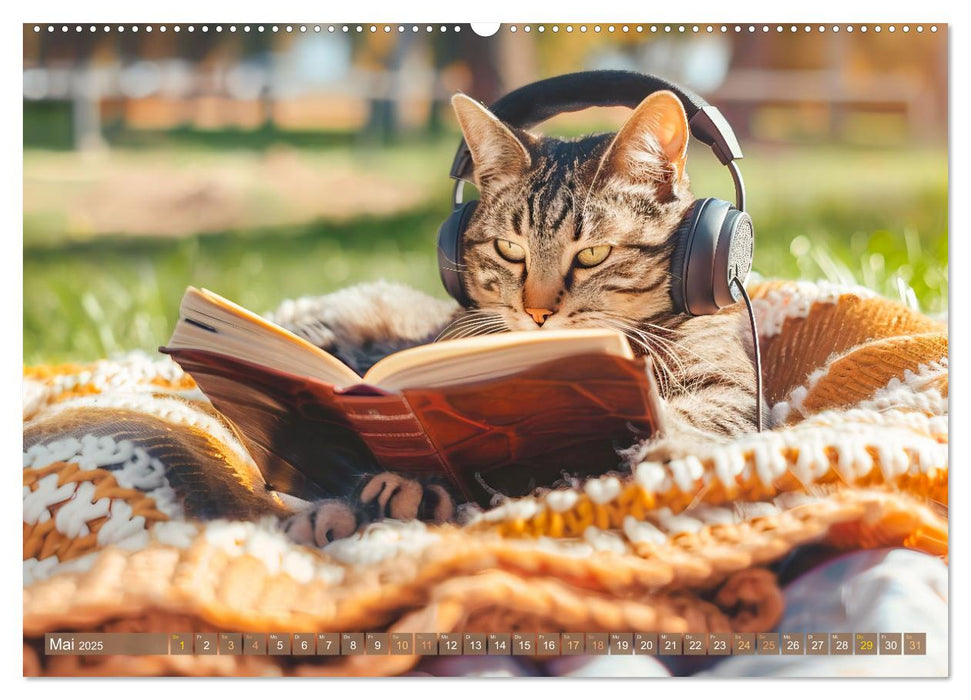 Katzen-Alltag - Ein witziges Jahr mit Kater Tommy (CALVENDO Premium Wandkalender 2025)