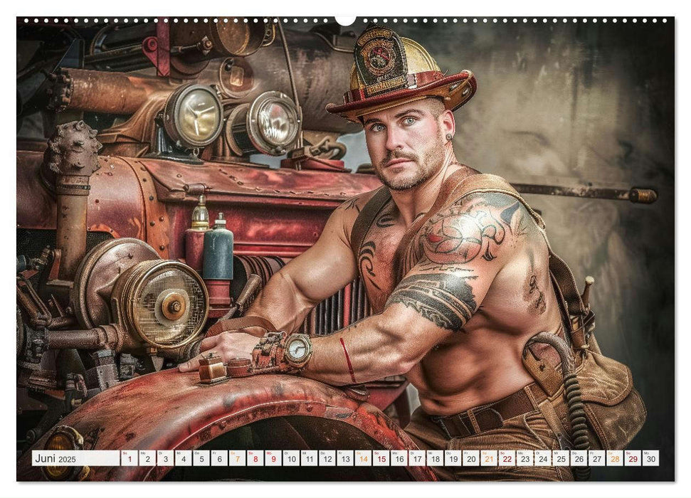 Feuerwehrmänner (CALVENDO Premium Wandkalender 2025)